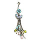 Bauchnabelpiercing Vintage-ANHÄNGER 1,6mm 10mm Nabelpiercing Edelstahl Chirurgenstahl Bananabell Zirkonia Opal Perlen