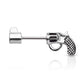 Brustwarzenpiercing Revolver Pistole Brustpiercing Nippelpiercing Chirurgenstahl Gold Schwarz Silber Stab 1,6/12mm