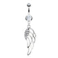 Bauchnabelpiercing 1,6mm 10mm Fantasy Charm Nabelpiercing Edelstahl Chirurgenstahl Bananabell Zirkonia Silber Gold Roségold