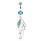 Bauchnabelpiercing 1,6mm 10mm Fantasy Charm Nabelpiercing Edelstahl Chirurgenstahl Bananabell Zirkonia Silber Gold Roségold