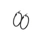 1 Paar Damen CREOLEN Ohrringe Ohrstecker Chirurgenstahl Schwarz 10 15 20 25 30 35 40 45 50 55 60 65 70 75 mm