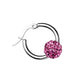 Damen 1 Paar Creolen KRISTALL-KUGEL Ohrringe Schmuck Ohrstecker Chirurgenstahl Silber Multicolor