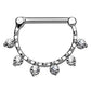 beyoutifulthings Bogen FILIGRAN Brustwarzenpiercing Intimpiercing Brustpiercing ZIRKONIA Opal Edelstahl Gold Silber ROSÈ 1,6mm 12mm KLICKVERSCHLUSS
