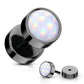 Fake Ohrplug leuchtender Stein Opal-Effekt Ohrpiercing Ohrschmuck Chirurgenstahl Schraubverschluss viele Farben 8mm