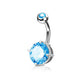 Bauchnabelpiercing 1,6mm 8mm Kugel 5mm Nabelpiercing Edelstahl Chirurgenstahl Bananabell Zirkonia Gold Silber Roségold