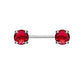 Brustwarzenpiercing 2 Grosse RUNDE ZIRKONIA Brustpiercing Nippelpiercing Edelstahl viele Farben Stab 1,6mm 12+mm