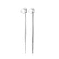 1 Paar Damen Ohrringe Enamel Kreis 8mm Ketten Anhänger e Ohrstecker Chirurgenstahl Weiß Schwarz Silber Länge 65,7mm