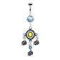 Bauchnabelpiercing AZTEKEN-Design Nabelpiercing Chirurgenstahl Bananabell Gold Silber viele Farben Stab 1,6/10mm