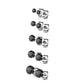 5 Paar Ohringe Runder Zirkonia 3mm 4mm 5mm 6mm 7mm Ohrringe Ohrstecker Chirurgenstahl Silber Gold Schwarz