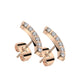 1 Paar Damen Ohrstecker Zirkonia Bogen Clear Chirurgenstahl Ohrringe Ohrhänger Silber Gold Roségold