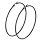 1 Paar Damen CREOLEN Ohrringe Ohrstecker Chirurgenstahl Schwarz 10 15 20 25 30 35 40 45 50 55 60 65 70 75 mm
