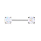 Brustwarzenpiercing Lava Glitzer Stein Brustpiercing Nippelpiercing Chirurgenstahl Silber Stabdicke 1,6mm Länge 14mm