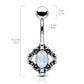 Bauchnabelpiercing Opal-Optik Antik-Silber Nabelpiercing Chirurgenstahl Bananabell Silber Rosa Grün Weiß Stab 1,6/10mm