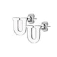 1 Paar Ohrstecker ALPHABET INITIALEN e Ohrringe Schmuck Set Edelstahl Silber Roségold