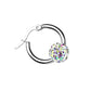 Damen 1 Paar Creolen KRISTALL-KUGEL Ohrringe Schmuck Ohrstecker Chirurgenstahl Silber Multicolor