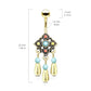 Bauchnabelpiercing AZTEKEN-Design Nabelpiercing Chirurgenstahl Bananabell Gold Silber viele Farben Stab 1,6/10mm