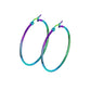 1 Paar Damen CREOLEN Ohrringe Ohrstecker Chirurgenstahl Regenbogen 10 15 20 25 30 35 40 45 50 55 60 65 70 75 mm