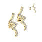 1 Paar Damen Ohrstecker Zirkonia Welle Clear Chirurgenstahl Ohrringe Ohrhänger Silber Gold