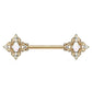 Brustwarzenpiercing Glitzer-Opal Blumen-Quadrat Brustpiercing Nippelpiercing Chirurgenstahl viele Farben Stab 1,6/14mm