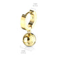 1 Paar Damen CREOLE Anhänger Kugel 8mm Ohrringe Ohrstecker Chirurgenstahl Gold Schwarz Roségold Silber Regenbogen 9mm