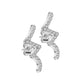 1 Paar Damen Ohrstecker Zirkonia Welle Clear Chirurgenstahl Ohrringe Ohrhänger Silber Gold