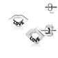 1 Paar Ohrringe Set Stecker Edelstahl Chirurgenstahl Lippen Love Liebe silber roségold gold