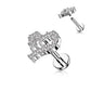 Knorpel Ohrstecker Herz Silber Gold Roségold Pavé Zirkonia Clear Piercings Chirurgenstahl Schraubverschluss Stab 6/8mm lang