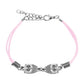 Wickelarmband Eule Länge 235mm Breite 2,04mm verstellbar Karabinerverschluss Kunstleder Seil Unisex braun schwarz pink blau Weiss