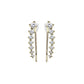 1 Paar Ohrklemmen KRISTALLBOGEN 19 x 3mm Set Ohrringe Ohrclip Ohrstecker Chirurgenstahl Silber Gold Roségold viele Farben