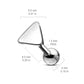 1 Knorpel Ohrstecker Flat Top Dreieck Cartilage Labret Piercings Tragus viele Farben Edelstahl Schraubverschluss Steg 6,5/1,2mm