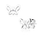 1 Paar Ohrringe Set Ohrstecker Edelstahl Chirurgenstahl Schmetterling Hollow clear Zirkonia gold silber