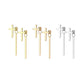 1 Paar Damen Ohrstecker Kreuz Anhänger Balken Ohrringe Chirurgenstahl Silber Gold Roségold