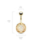 Bauchnabelpiercing Opal-Glitzer Fisch-Schuppen Design Nabelpiercing Chirurgenstahl Bananabell Gold Roségold Stab 1,6/10mm