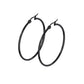 1 Paar Damen CREOLEN Ohrringe Ohrstecker Chirurgenstahl Schwarz 10 15 20 25 30 35 40 45 50 55 60 65 70 75 mm