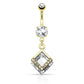 Bauchnabelpiercing 1,6mm 10mm Diamant Anhänger Nabelpiercing Edelstahl Chirurgenstahl Bananabell Zirkonia Silber Gold Roségold