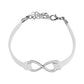 Wickelarmband Grosse UNENDLICHKEITS-Schleife Länge 230mm Breite 2,56mm verstellbar Karabinerverschluss Kunstleder Infinity