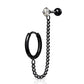 1 Knorpel Ohrstecker Klick-Creole Kette 4cm Zirkonia Clear 3mm Cartilage Labret Piercings Tragus viele Farben Edelstahl Schraubverschluss