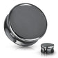 Ohrplug Schwarz Ohrpiercing Hämatit Natur-Stein Ohrschmuck Tunnel 4-16mm Sattelverschluss