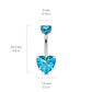 Bauchnabelpiercing Glitzernde Herzen Nabelpiercing Chirurgenstahl Bananabell viele Farben Stab 1,6/10mm