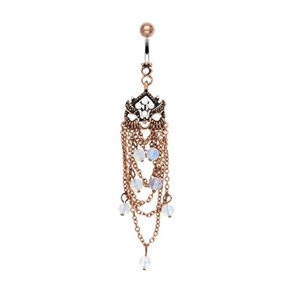 Bauchnabelpiercing Vintage-ANHÄNGER 1,6mm 10mm Nabelpiercing Edelstahl Chirurgenstahl Bananabell Zirkonia Opal Perlen