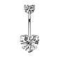 Bauchnabelpiercing Glitzernde Herzen Nabelpiercing Chirurgenstahl Bananabell viele Farben Stab 1,6/10mm