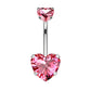 Bauchnabelpiercing Glitzernde Herzen Nabelpiercing Chirurgenstahl Bananabell viele Farben Stab 1,6/10mm