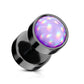 Fake Ohrplug leuchtender Stein Opal-Effekt Ohrpiercing Ohrschmuck Chirurgenstahl Schraubverschluss viele Farben 8mm
