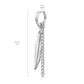 1 Paar Damen Ohrringe CREOLE Feder-Ketten Anhänger 2mm breit Ohrstecker Chirurgenstahl Gold Schwarz Silber 8mm