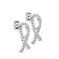 1 Paar Damen Ohrstecker Zirkonia Schleife Clear Chirurgenstahl Ohrringe Ohrhänger Silber Gold