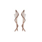1 Paar Ohrklemmen WELLE 21 x 0,8mm Set Damen Ohrringe Ohrclip Ohrstecker Edelstahl Chirurgenstahl Silber Gold Roségold