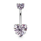 Bauchnabelpiercing Glitzernde Herzen Nabelpiercing Chirurgenstahl Bananabell viele Farben Stab 1,6/10mm
