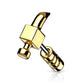 Knorpel Ohrstecker Hammer Cartilage Labret Piercings Tragus Gold Schwarz Silber Edelstahl Schraubverschluss