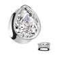 Ohrtunnel Silber Gold Tränen-tropfen Zirkonia Clear Chirurgenstahl Ohrpiercing Ohrschmuck Plug Sattelverschluss 8-16mm