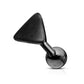 1 Knorpel Ohrstecker Flat Top Dreieck Cartilage Labret Piercings Tragus viele Farben Edelstahl Schraubverschluss Steg 6,5/1,2mm